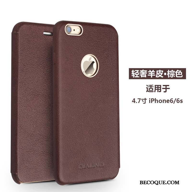 iPhone 6/6s Marron Légère Étui En Cuir Housse Téléphone Portable Coque De Téléphone