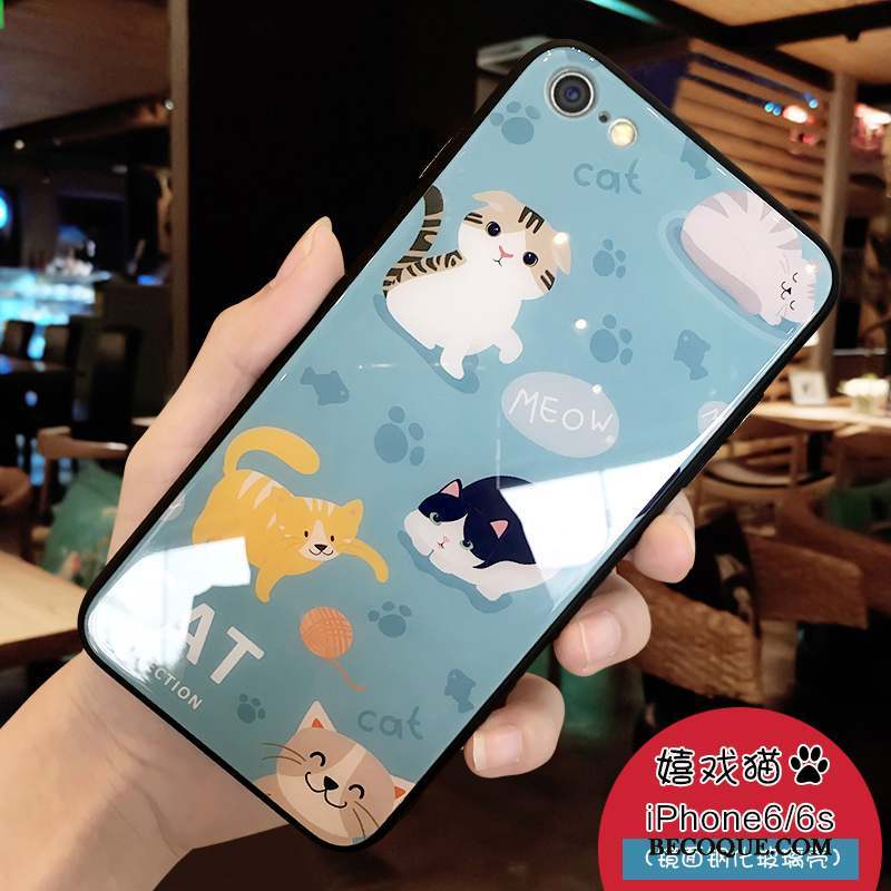 iPhone 6/6s Miroir Protection Coque De Téléphone Chiens Dessin Animé Verre