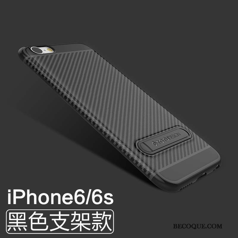 iPhone 6/6s Noir Silicone Très Mince Coque De Téléphone Tout Compris Fluide Doux