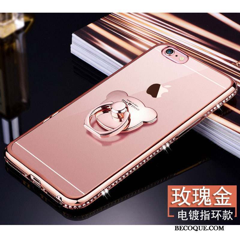 iPhone 6/6s Or Rose Tout Compris Tendance Coque De Téléphone Fluide Doux Ornements Suspendus