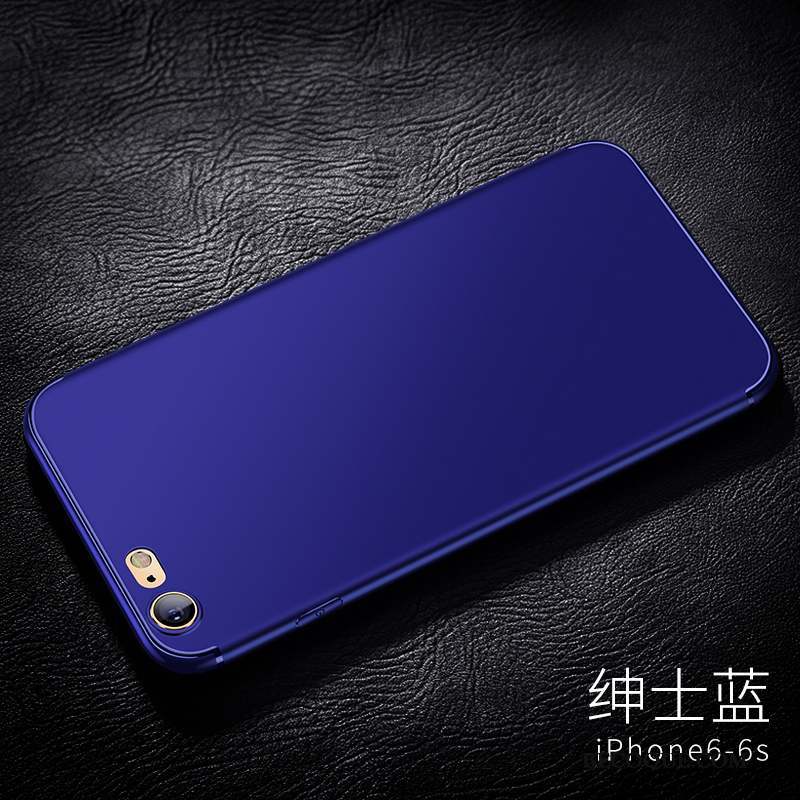 iPhone 6/6s Plus Bleu Silicone Très Mince Délavé En Daim Fluide Doux Coque De Téléphone