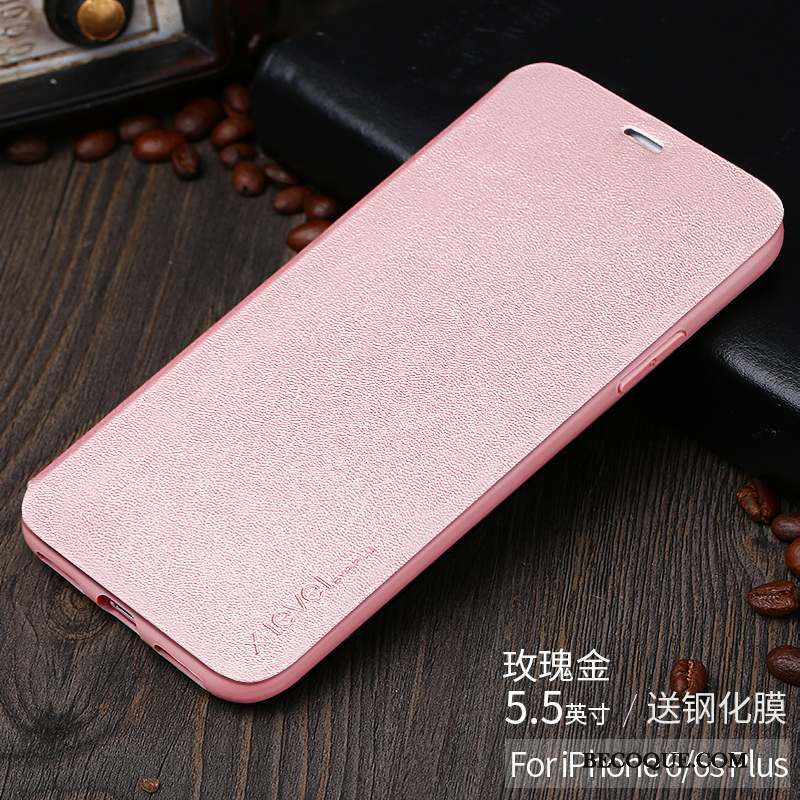 iPhone 6/6s Plus Clamshell Carte Étui Étui En Cuir Incassable Coque De Téléphone