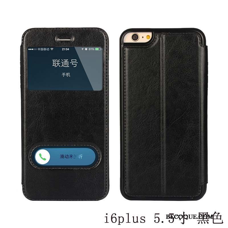 iPhone 6/6s Plus Clamshell Incassable Tout Compris Coque De Téléphone Noir Protection