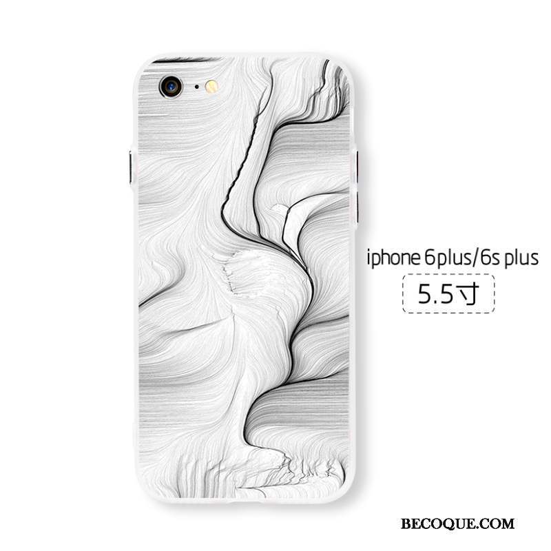 iPhone 6/6s Plus Coque De Téléphone Blanc Étui Personnalité Tendance Incassable