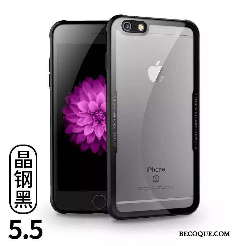 iPhone 6/6s Plus Coque De Téléphone Incassable Verre Trempé Amoureux Étui Transparent