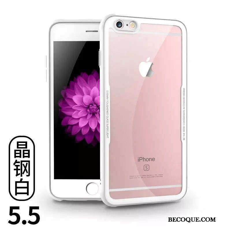 iPhone 6/6s Plus Coque De Téléphone Incassable Verre Trempé Amoureux Étui Transparent