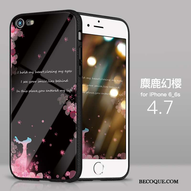 iPhone 6/6s Plus Coque De Téléphone Net Rouge Étui Violet Verre Très Mince