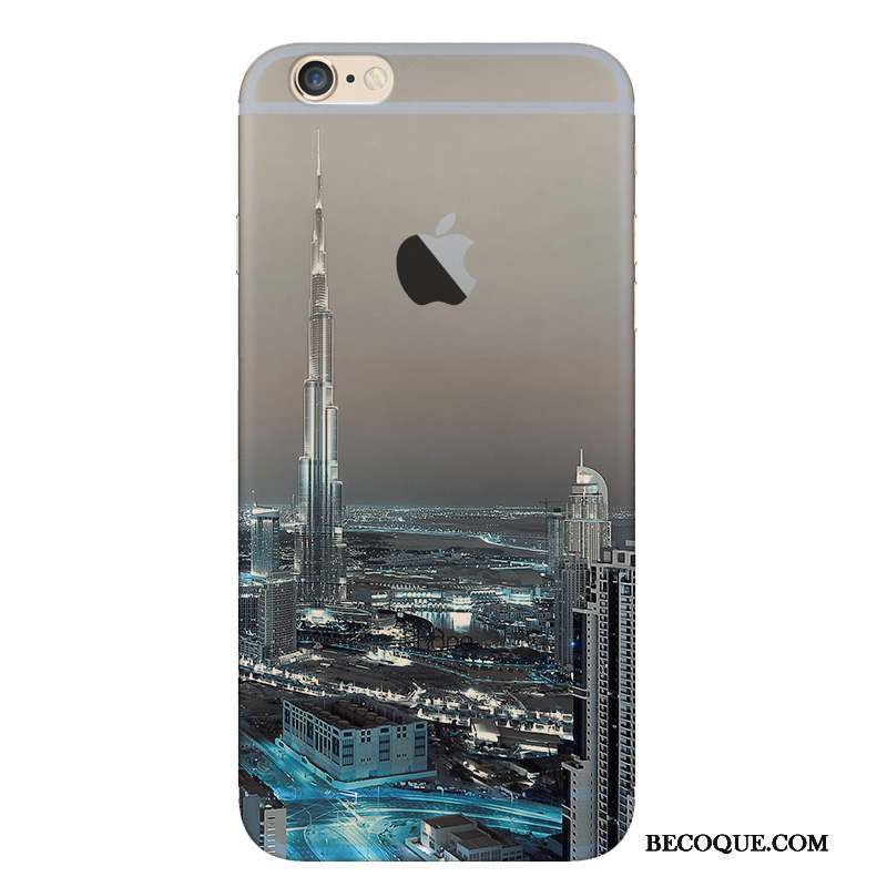 iPhone 6/6s Plus Coque De Téléphone Personnalité Silicone Paysage Tendance Transparent