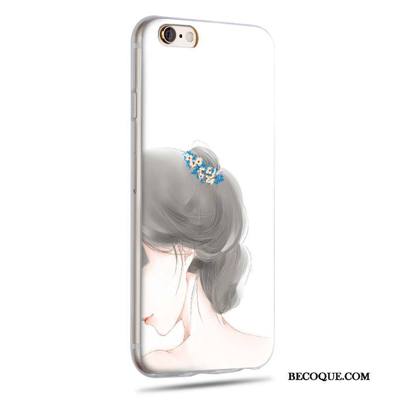 iPhone 6/6s Plus Coque De Téléphone Protection Bleu Dessin Animé Silicone Fluide Doux