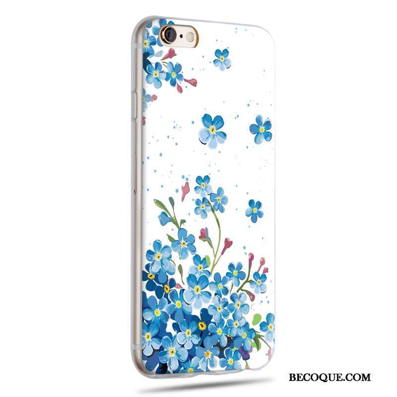 iPhone 6/6s Plus Coque De Téléphone Protection Bleu Dessin Animé Silicone Fluide Doux