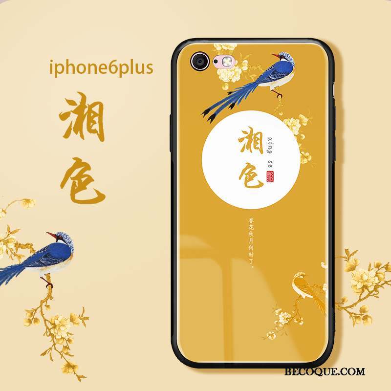iPhone 6/6s Plus Coque De Téléphone Style Chinois Verre Rouge Créatif Personnalité