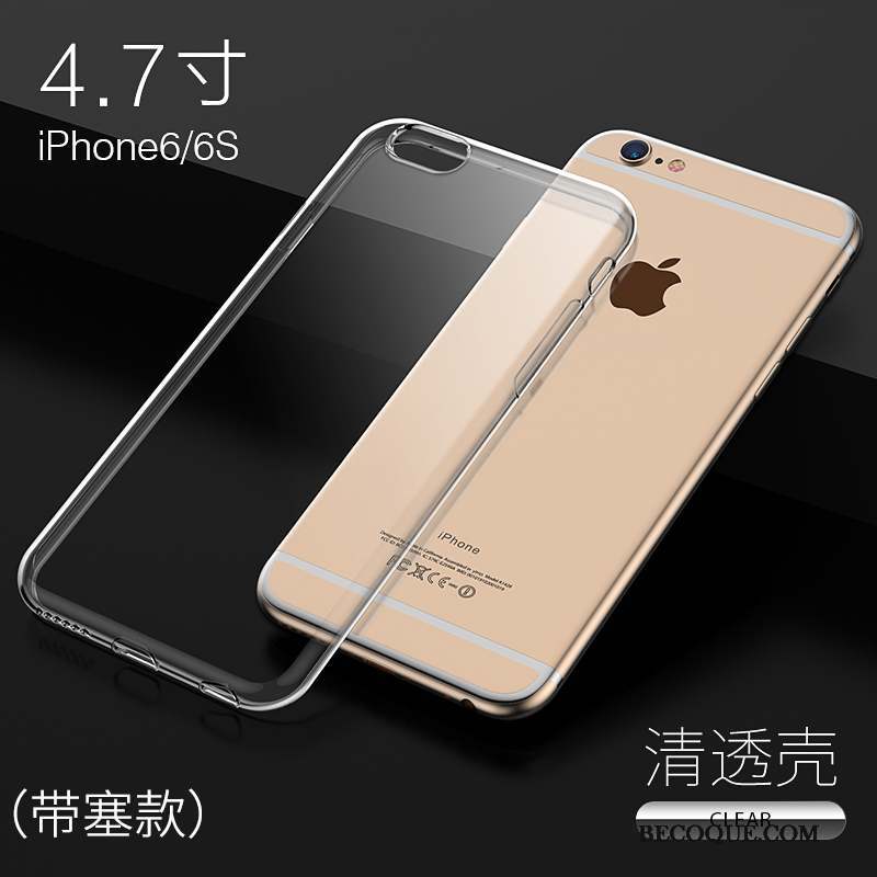 iPhone 6/6s Plus Coque De Téléphone Très Mince Transparent Incassable Tendance Silicone