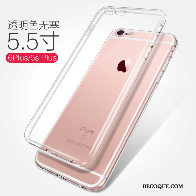 iPhone 6/6s Plus Coque Fluide Doux Protection Étui Rose Incassable Silicone
