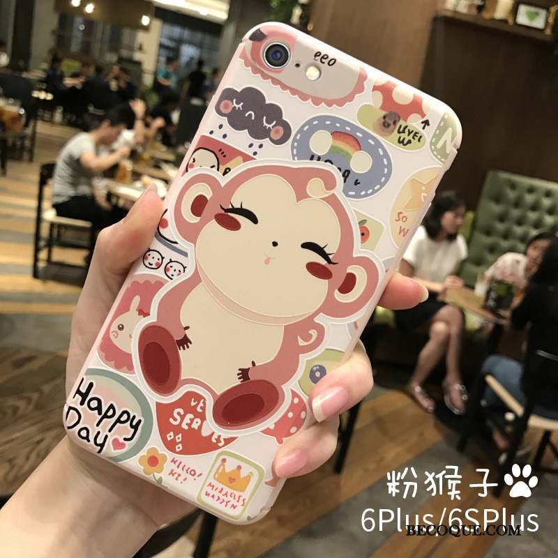 iPhone 6/6s Plus Coque Silicone Tendance Singe Super Mignon Dessin Animé Incassable