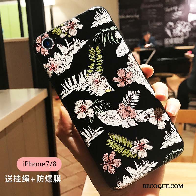 iPhone 6/6s Plus Coque Élégant Tendance Oiseau Noir Ornements Suspendus Tout Compris