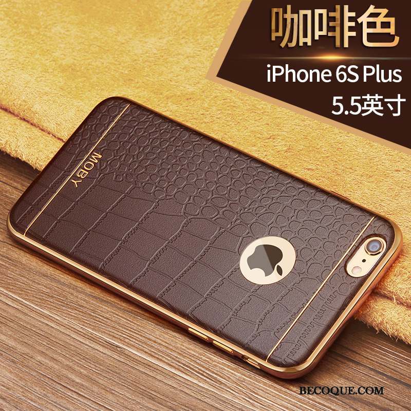 iPhone 6/6s Plus Coque Étui Marron Protection Silicone Business Personnalité