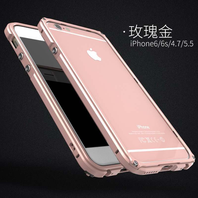 iPhone 6/6s Plus Incassable Métal Coque Transparent Tendance De Téléphone