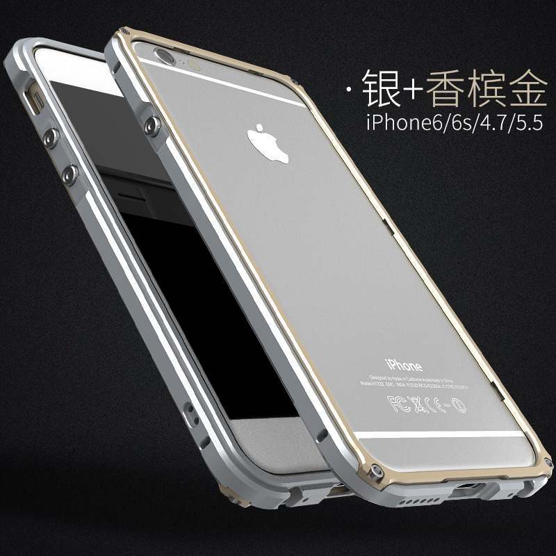 iPhone 6/6s Plus Incassable Métal Coque Transparent Tendance De Téléphone