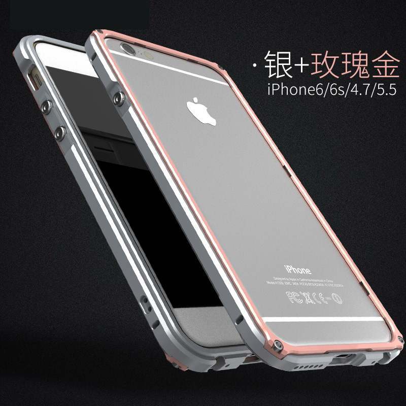 iPhone 6/6s Plus Incassable Métal Coque Transparent Tendance De Téléphone