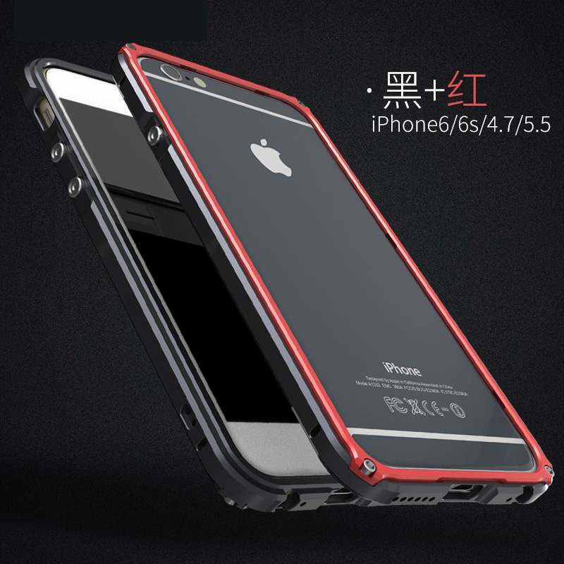 iPhone 6/6s Plus Incassable Métal Coque Transparent Tendance De Téléphone