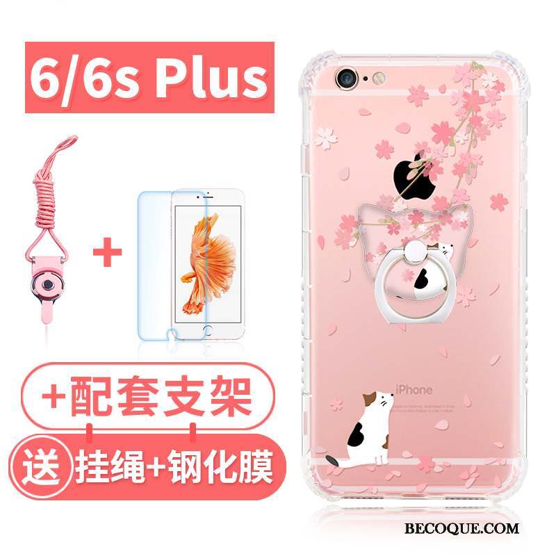 iPhone 6/6s Plus Incassable Tout Compris Étui Coque Ornements Suspendus Rose