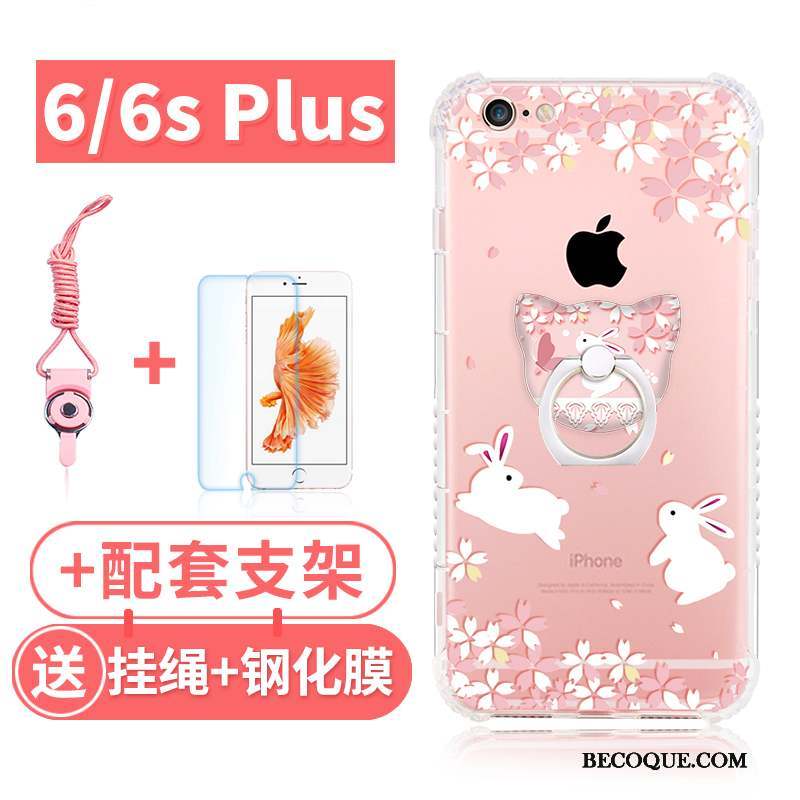 iPhone 6/6s Plus Incassable Tout Compris Étui Coque Ornements Suspendus Rose