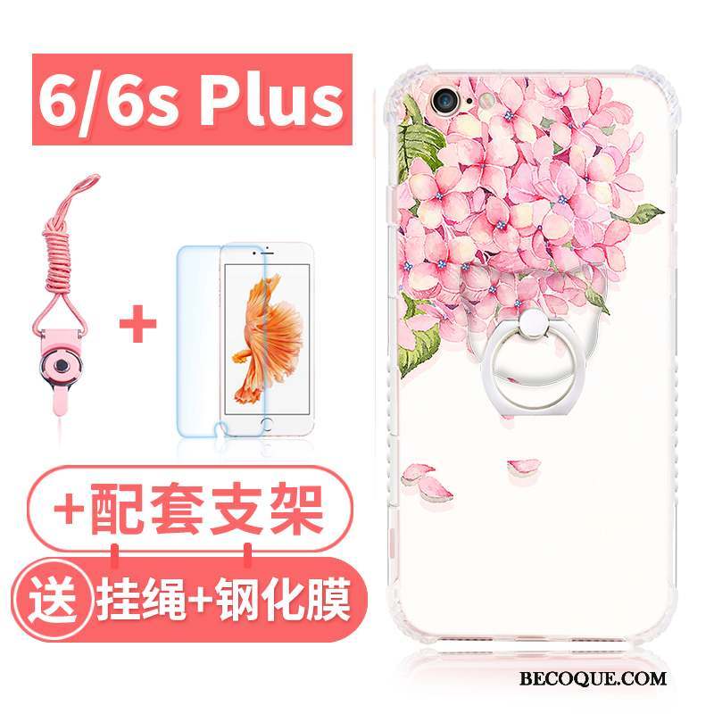 iPhone 6/6s Plus Incassable Tout Compris Étui Coque Ornements Suspendus Rose