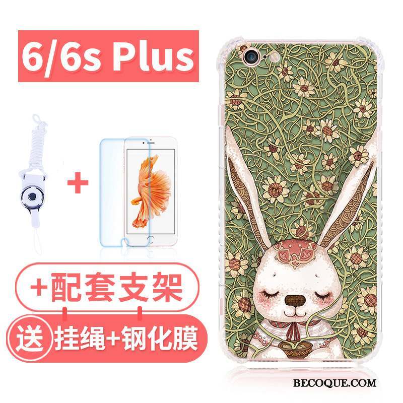 iPhone 6/6s Plus Incassable Tout Compris Étui Coque Ornements Suspendus Rose