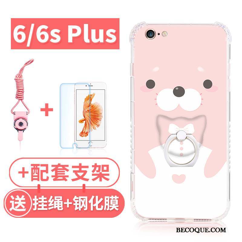 iPhone 6/6s Plus Incassable Tout Compris Étui Coque Ornements Suspendus Rose