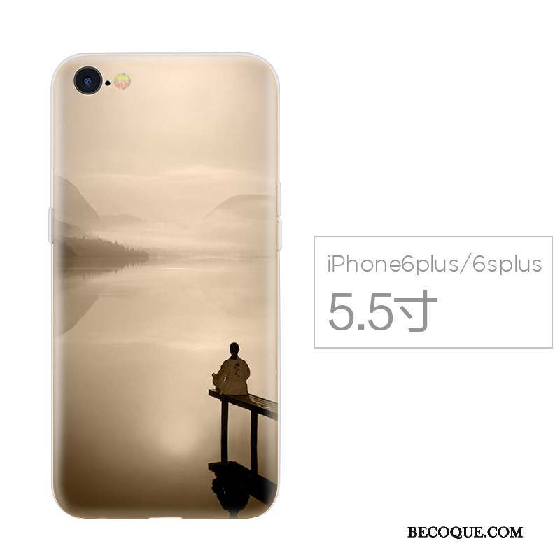 iPhone 6/6s Plus Jaune Créatif Étui Style Chinois Coque De Téléphone Incassable