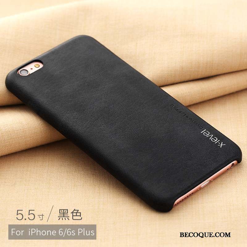 iPhone 6/6s Plus Luxe Coque De Téléphone Noir Étui Étui En Cuir Tendance