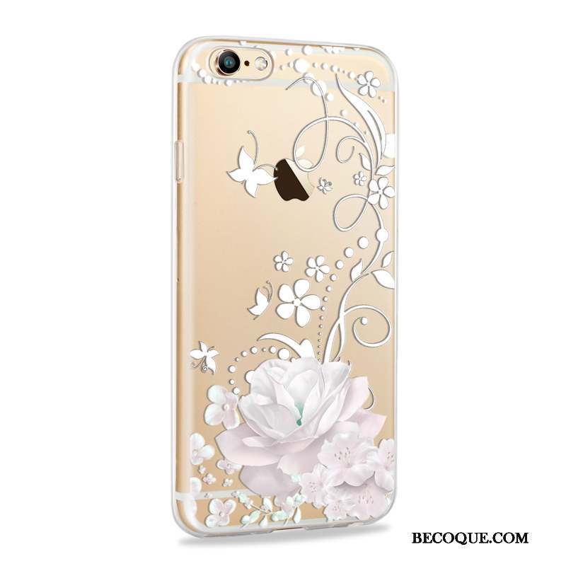 iPhone 6/6s Plus Or Fluide Doux Tout Compris Silicone Incassable Coque De Téléphone