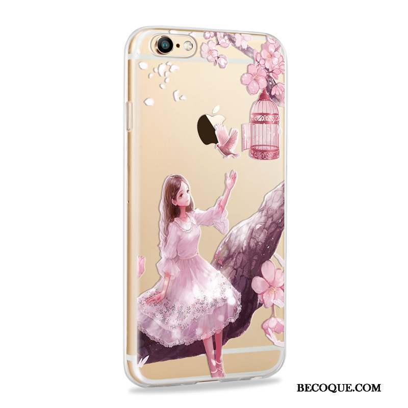 iPhone 6/6s Plus Or Fluide Doux Tout Compris Silicone Incassable Coque De Téléphone