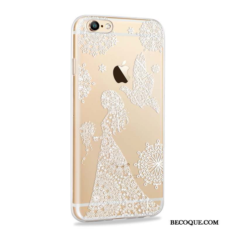 iPhone 6/6s Plus Or Fluide Doux Tout Compris Silicone Incassable Coque De Téléphone