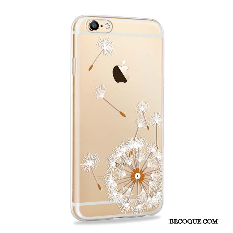 iPhone 6/6s Plus Or Fluide Doux Tout Compris Silicone Incassable Coque De Téléphone