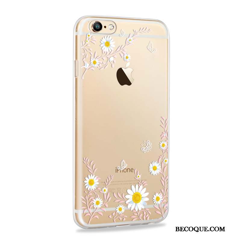 iPhone 6/6s Plus Or Fluide Doux Tout Compris Silicone Incassable Coque De Téléphone