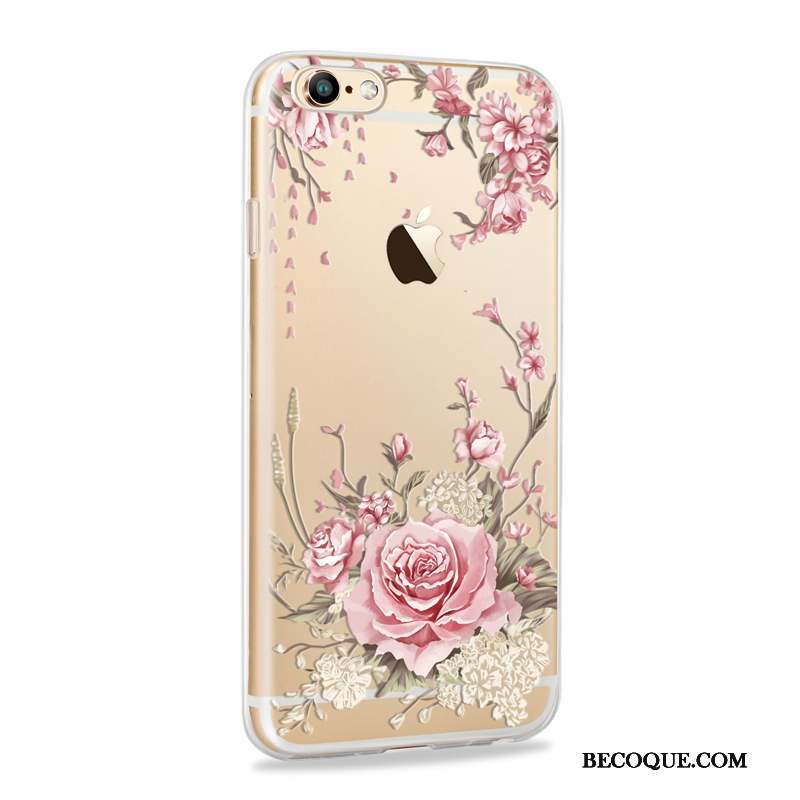 iPhone 6/6s Plus Or Fluide Doux Tout Compris Silicone Incassable Coque De Téléphone