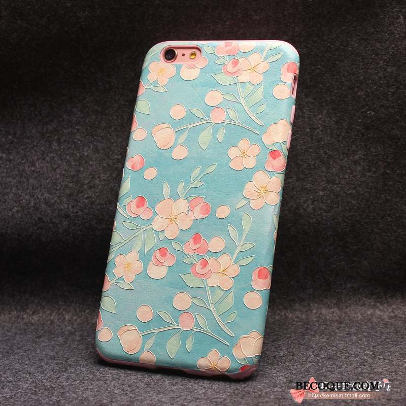 iPhone 6/6s Plus Ornements Suspendus Coque Gaufrage Rose Fluide Doux Créatif