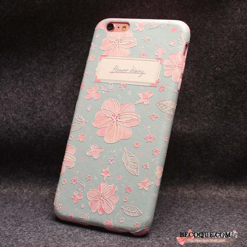 iPhone 6/6s Plus Ornements Suspendus Coque Gaufrage Rose Fluide Doux Créatif