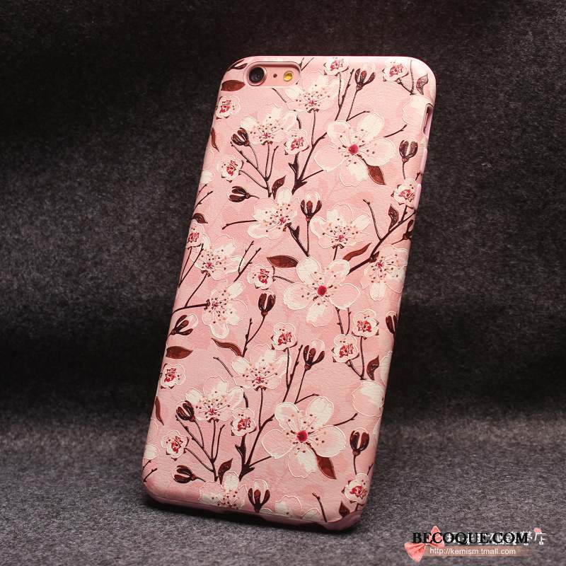 iPhone 6/6s Plus Ornements Suspendus Coque Gaufrage Rose Fluide Doux Créatif
