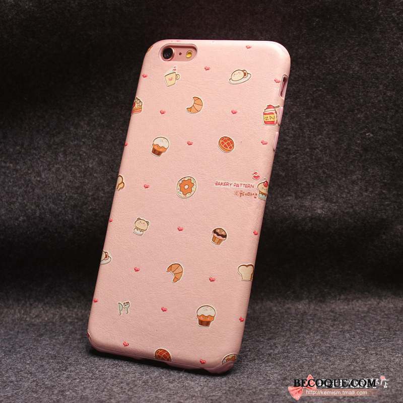 iPhone 6/6s Plus Ornements Suspendus Coque Gaufrage Rose Fluide Doux Créatif