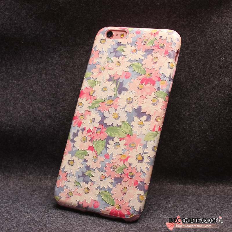 iPhone 6/6s Plus Ornements Suspendus Coque Gaufrage Rose Fluide Doux Créatif