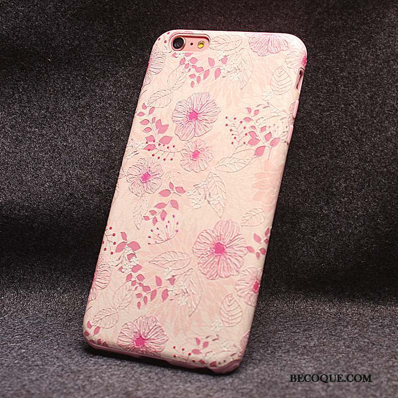 iPhone 6/6s Plus Ornements Suspendus Coque Gaufrage Rose Fluide Doux Créatif