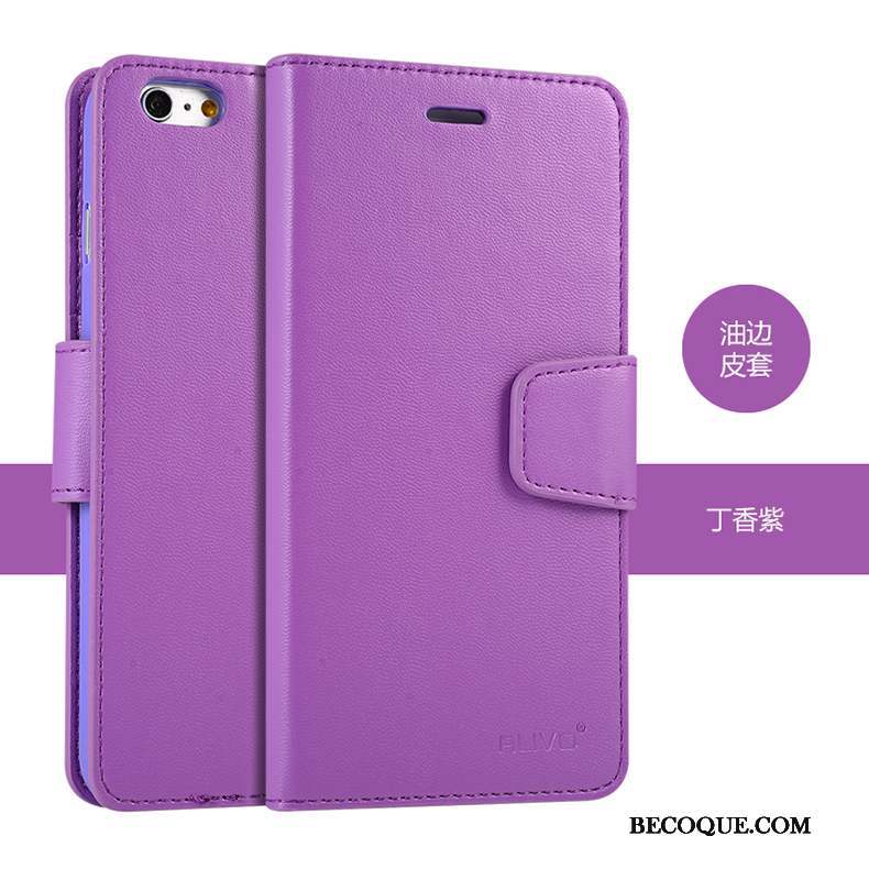 iPhone 6/6s Plus Protection Fluide Doux Étui Violet Clamshell Coque De Téléphone