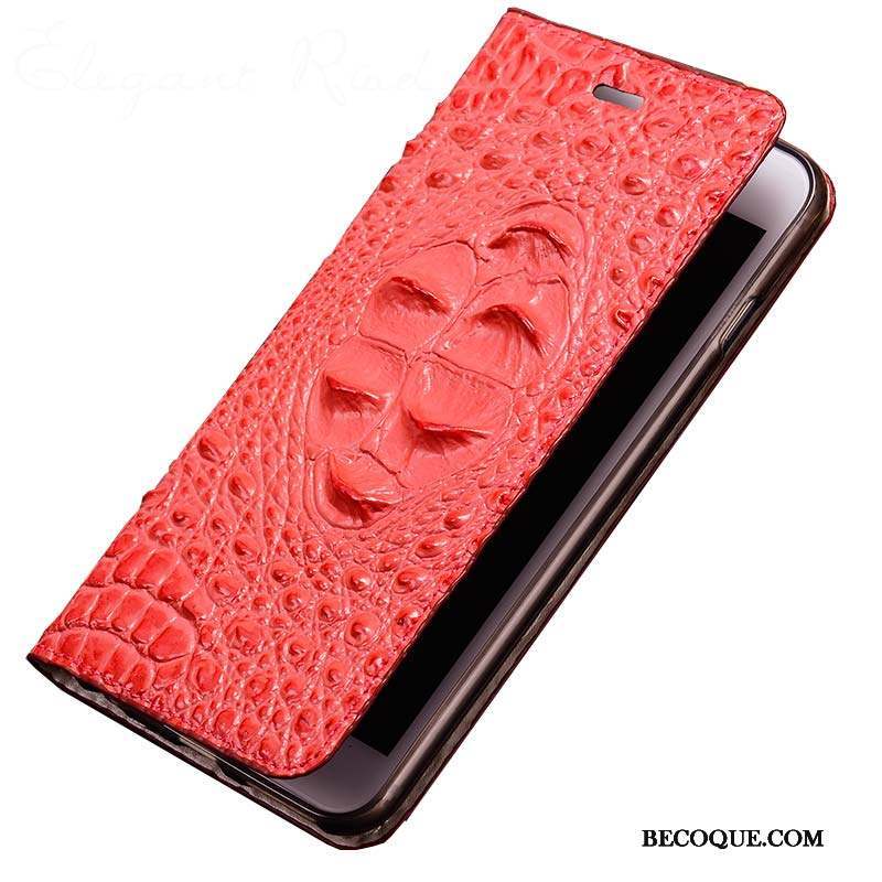 iPhone 6/6s Plus Rouge Étui Cuir Véritable Coque De Téléphone Créatif Protection