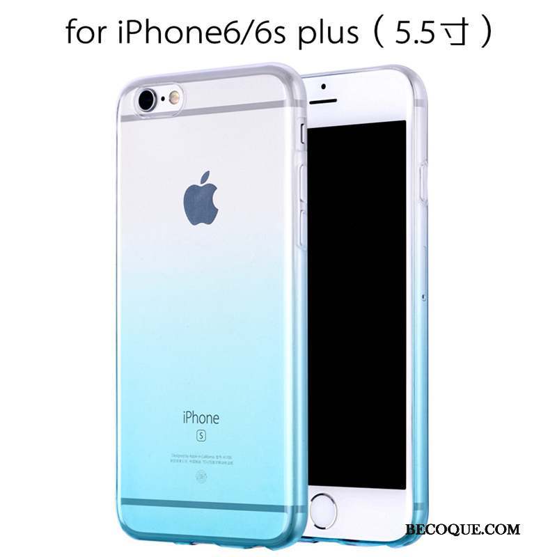 iPhone 6/6s Plus Silicone Coque De Téléphone Créatif Dégradé De Couleur Fluide Doux Personnalité