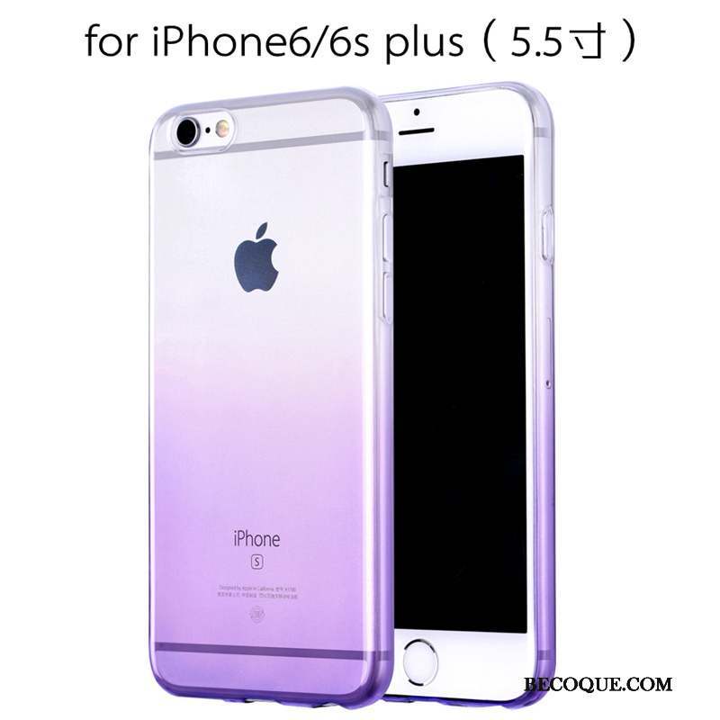 iPhone 6/6s Plus Silicone Coque De Téléphone Créatif Dégradé De Couleur Fluide Doux Personnalité