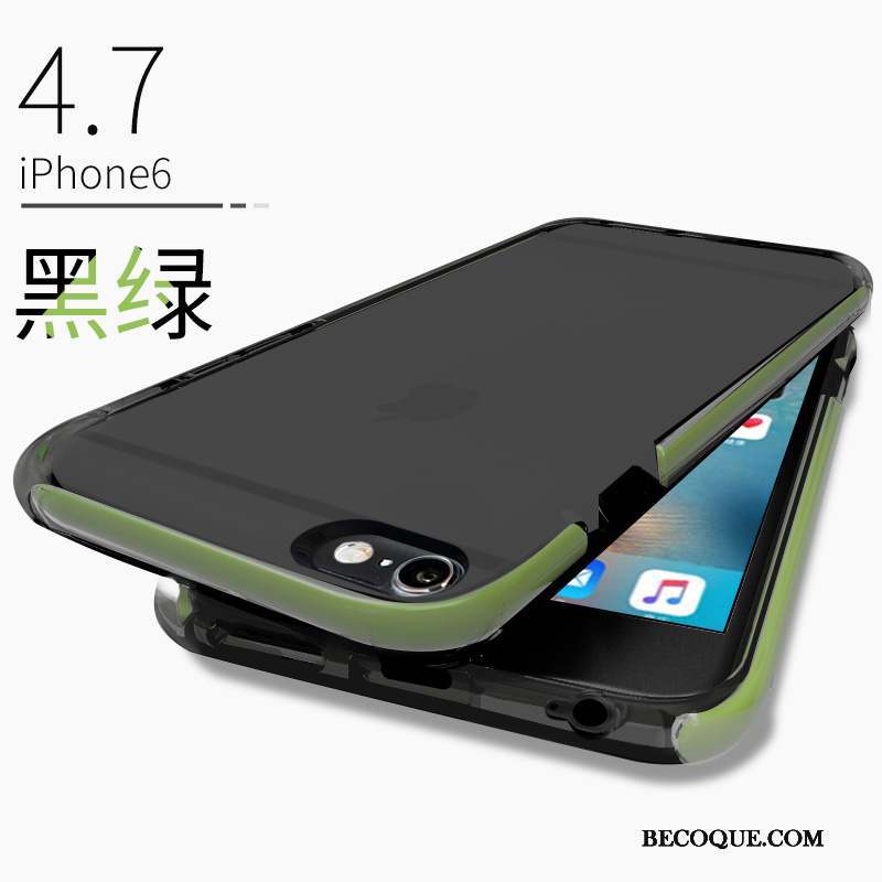 iPhone 6/6s Plus Silicone Tout Compris Délavé En Daim Incassable Vert Coque De Téléphone