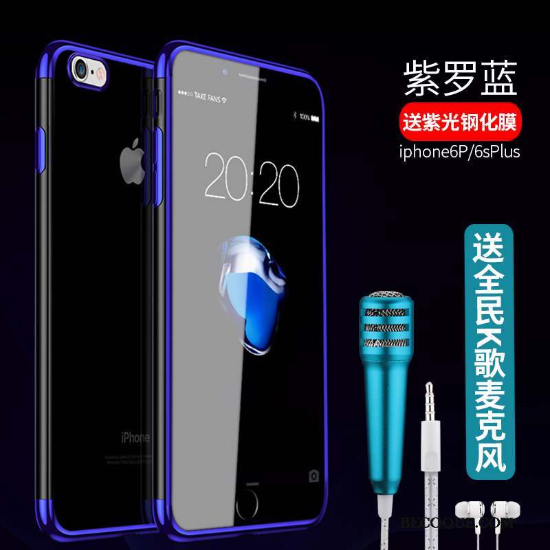 iPhone 6/6s Plus Tout Compris Transparent Bleu Incassable Tendance Coque De Téléphone