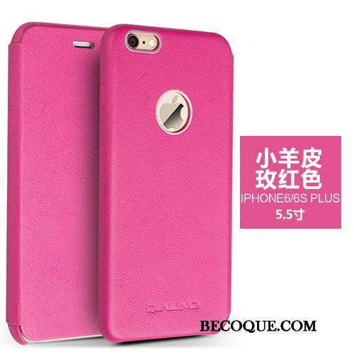 iPhone 6/6s Plus Étui En Cuir Téléphone Portable Housse Protection Coque De Téléphone Rouge